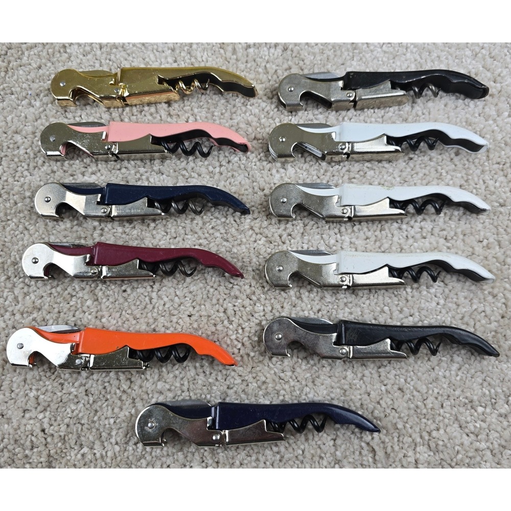 Lot of 11 Pulltap's Wine Openers Corkscrews Waiters Keys Assorted Colors
